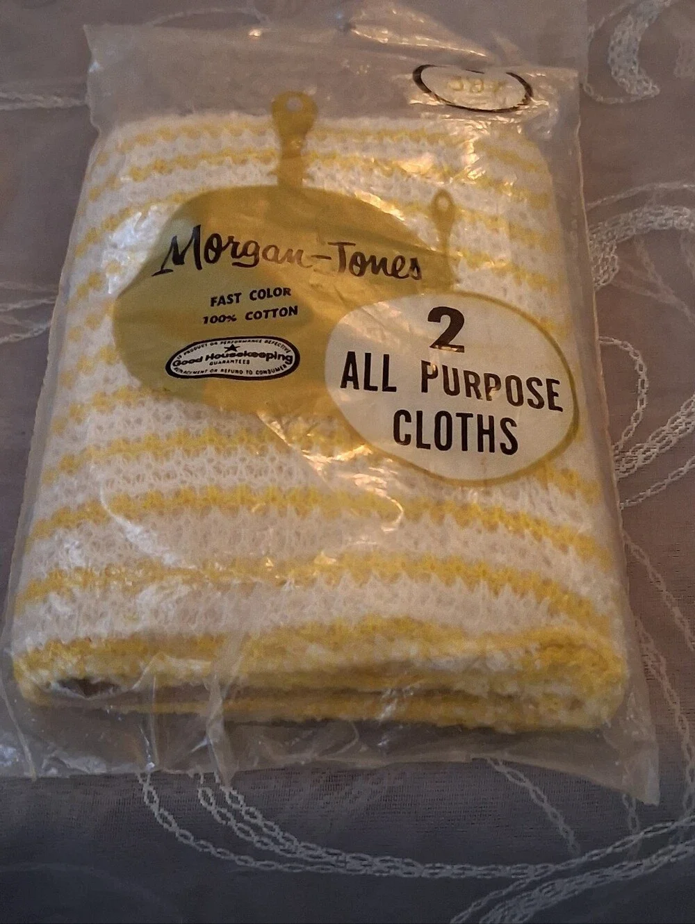 Vintage 1950s Morgan-Jones Pkg Of 2 100% Cotton Unopened Cloths (NOS)